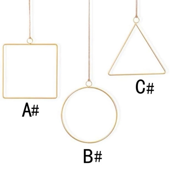 Metal Square Hanging Decoration - Picture 4 of 5